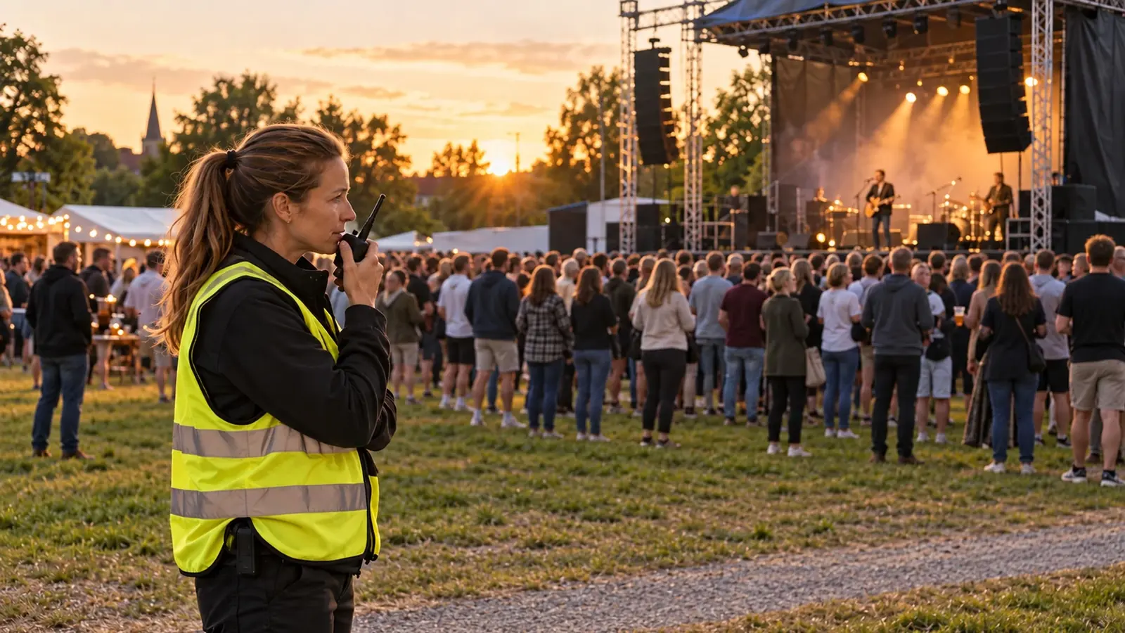 Afvikling ved scene og publikum